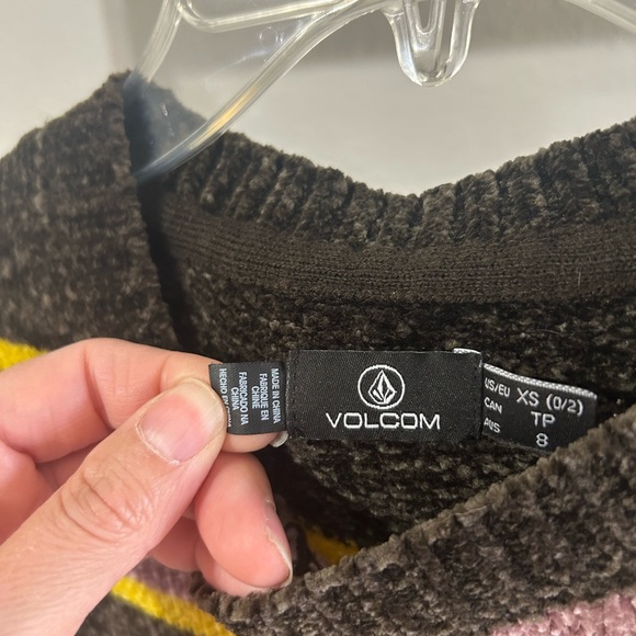 Volcom Soft BUBBLE TEA SWEATER - ESPRESSO Size XS - Picture 6 of 8